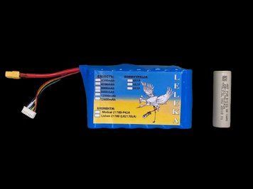 Акумулятор високотоковий для FPV дронів Li-ion 6S3P, 22,2V 12600 мА&middot;год 105 A 21700 Molicel ОПТ 15818 фото