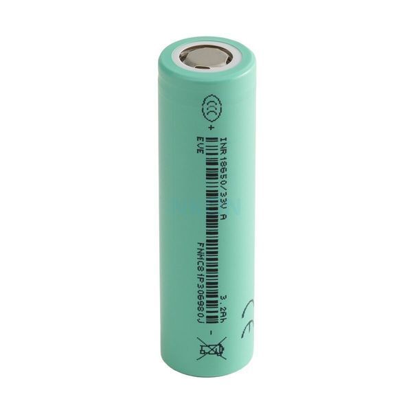 Акумулятор Li-Ion EVE INR18650 33V 3300mAh 3.7В (4.2В), 10А, без захисту 16849 фото