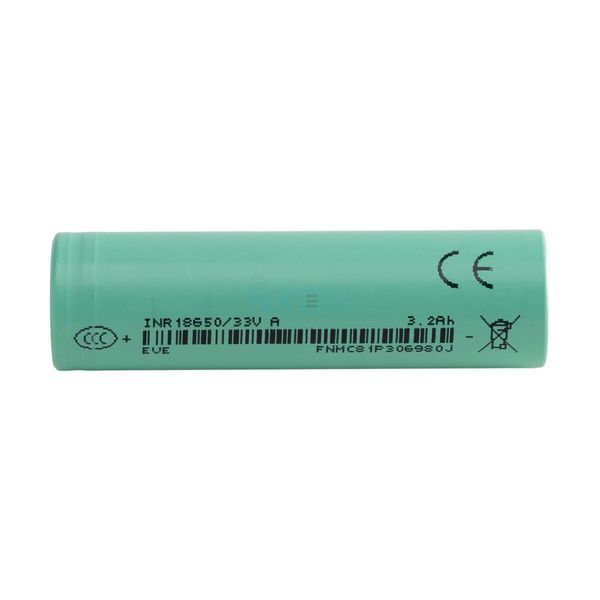 Акумулятор Li-Ion EVE INR18650 33V 3300mAh 3.7В (4.2В), 10А, без захисту 16849 фото
