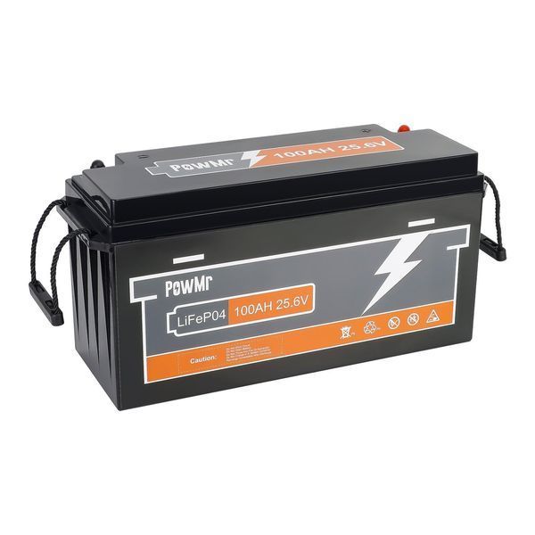 LiFePO4 акумулятор PowMr 25.6V 100Ah 2560Wh для інвертора та сонячних систем 17794 фото