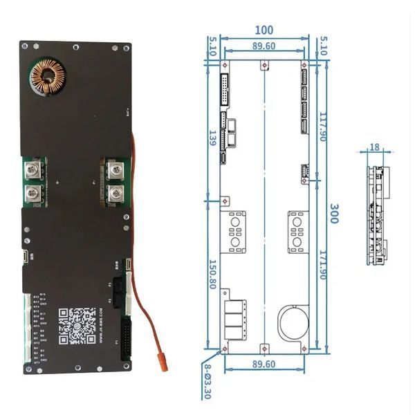 JIKONG Smart BMS JK-PB2A16S15P 8S-16S 150A з активним балансиром 2А, Bluetooth 17610 фото