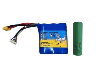 Акумулятор для FPV дронів Li-ion 6S1P, 22,2V 5000 мА&middot;год, 35 A, 21700 Samsung 16299 фото