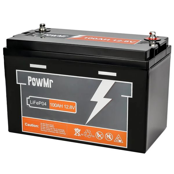 Акумулятор PowMr 100AH 12.8 V (1200W*h) LiFePO4 (для дому, котла, сонячних батарей) 16050 фото