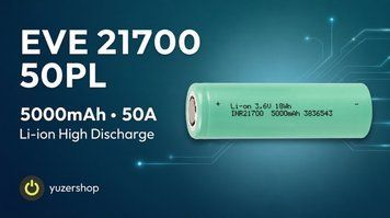 Акумулятор Li-ion EVE 21700 50PL 5000mah, 50А 17047 фото