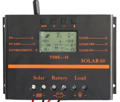 Контролер заряду для сонячних батарей Y-SOLAR S60A (12-24 V 60 А) USB, жк-екран 04909 фото