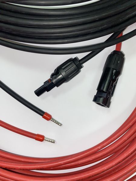 Комплект кабелей H1Z2Z2-K 1*4 10м для подключения солнечных панелей к контролеру, инвертору 15411 фото